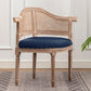 Solid Wood Country Style Dining Room Chair Matte Finish Open Back Dining Arm Chair Navy Blue 1 Piece Clearhalo ' kitchen&dining_furn' 'Dining Chairs' 'Dining Tables & Seating' 'dining_chair' 'furn' 'furn_dining_chair' 'Furniture' 'furniture_dining_chair' 'Kitchen & Dining Furniture' 'kitchen' 3542578