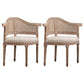 Solid Wood Country Style Dining Room Chair Matte Finish Open Back Dining Arm Chair Off-White 2 Piece Set Clearhalo ' kitchen&dining_furn' 'Dining Chairs' 'Dining Tables & Seating' 'dining_chair' 'furn' 'furn_dining_chair' 'Furniture' 'furniture_dining_chair' 'Kitchen & Dining Furniture' 'kitchen' 3542584