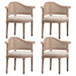 Solid Wood Country Style Dining Room Chair Matte Finish Open Back Dining Arm Chair Off-White 4 Piece Set Clearhalo ' kitchen&dining_furn' 'Dining Chairs' 'Dining Tables & Seating' 'dining_chair' 'furn' 'furn_dining_chair' 'Furniture' 'furniture_dining_chair' 'Kitchen & Dining Furniture' 'kitchen' 3542585
