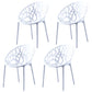 Scandinavian Plastic Dining Chair Cross Back Side Chair with 4 Legs for Home Use White 4 Piece Set Clearhalo ' kitchen&dining_furn' 'Dining Chairs' 'Dining Tables & Seating' 'dining_chair' 'furn' 'furn_dining_chair' 'Furniture' 'furniture_dining_chair' 'Kitchen & Dining Furniture' 'kitchen' 3542593