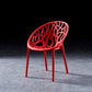 Scandinavian Plastic Dining Chair Cross Back Side Chair with 4 Legs for Home Use Red 1 Piece Clearhalo ' kitchen&dining_furn' 'Dining Chairs' 'Dining Tables & Seating' 'dining_chair' 'furn' 'furn_dining_chair' 'Furniture' 'furniture_dining_chair' 'Kitchen & Dining Furniture' 'kitchen' 3542595