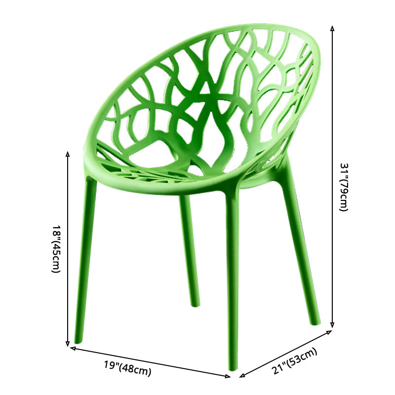 Scandinavian Plastic Dining Chair Cross Back Side Chair with 4 Legs for Home Use Clearhalo ' kitchen&dining_furn' 'Dining Chairs' 'Dining Tables & Seating' 'dining_chair' 'furn' 'furn_dining_chair' 'Furniture' 'furniture_dining_chair' 'Kitchen & Dining Furniture' 'kitchen' 3542596