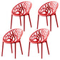 Scandinavian Plastic Dining Chair Cross Back Side Chair with 4 Legs for Home Use Red 4 Piece Set Clearhalo ' kitchen&dining_furn' 'Dining Chairs' 'Dining Tables & Seating' 'dining_chair' 'furn' 'furn_dining_chair' 'Furniture' 'furniture_dining_chair' 'Kitchen & Dining Furniture' 'kitchen' 3542598