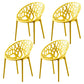 Scandinavian Plastic Dining Chair Cross Back Side Chair with 4 Legs for Home Use Yellow 4 Piece Set Clearhalo ' kitchen&dining_furn' 'Dining Chairs' 'Dining Tables & Seating' 'dining_chair' 'furn' 'furn_dining_chair' 'Furniture' 'furniture_dining_chair' 'Kitchen & Dining Furniture' 'kitchen' 3542604