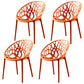 Scandinavian Plastic Dining Chair Cross Back Side Chair with 4 Legs for Home Use Orange 4 Piece Set Clearhalo ' kitchen&dining_furn' 'Dining Chairs' 'Dining Tables & Seating' 'dining_chair' 'furn' 'furn_dining_chair' 'Furniture' 'furniture_dining_chair' 'Kitchen & Dining Furniture' 'kitchen' 3542607