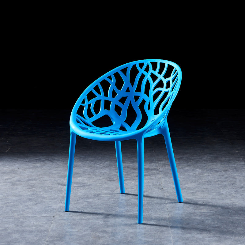 Scandinavian Plastic Dining Chair Cross Back Side Chair with 4 Legs for Home Use Blue 1 Piece Clearhalo ' kitchen&dining_furn' 'Dining Chairs' 'Dining Tables & Seating' 'dining_chair' 'furn' 'furn_dining_chair' 'Furniture' 'furniture_dining_chair' 'Kitchen & Dining Furniture' 'kitchen' 3542608