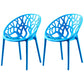 Scandinavian Plastic Dining Chair Cross Back Side Chair with 4 Legs for Home Use Blue 2 Piece Set Clearhalo ' kitchen&dining_furn' 'Dining Chairs' 'Dining Tables & Seating' 'dining_chair' 'furn' 'furn_dining_chair' 'Furniture' 'furniture_dining_chair' 'Kitchen & Dining Furniture' 'kitchen' 3542609