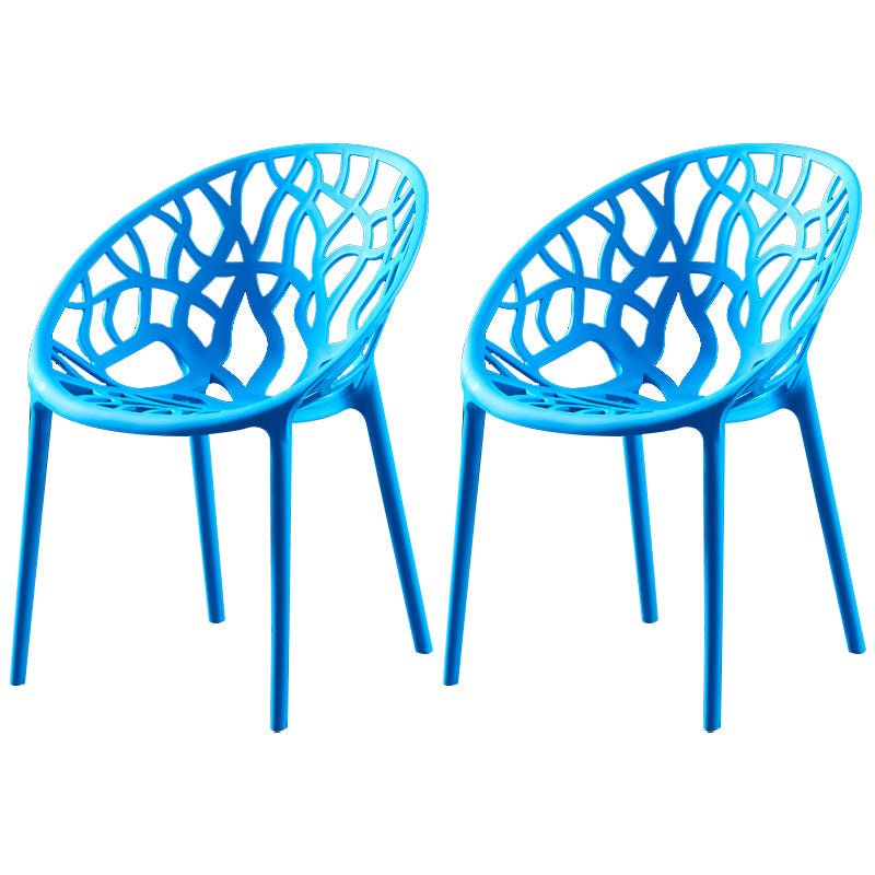 Scandinavian Plastic Dining Chair Cross Back Side Chair with 4 Legs for Home Use Blue 2 Piece Set Clearhalo ' kitchen&dining_furn' 'Dining Chairs' 'Dining Tables & Seating' 'dining_chair' 'furn' 'furn_dining_chair' 'Furniture' 'furniture_dining_chair' 'Kitchen & Dining Furniture' 'kitchen' 3542609