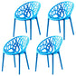 Scandinavian Plastic Dining Chair Cross Back Side Chair with 4 Legs for Home Use Blue 4 Piece Set Clearhalo ' kitchen&dining_furn' 'Dining Chairs' 'Dining Tables & Seating' 'dining_chair' 'furn' 'furn_dining_chair' 'Furniture' 'furniture_dining_chair' 'Kitchen & Dining Furniture' 'kitchen' 3542610