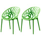 Scandinavian Plastic Dining Chair Cross Back Side Chair with 4 Legs for Home Use Green 2 Piece Set Clearhalo ' kitchen&dining_furn' 'Dining Chairs' 'Dining Tables & Seating' 'dining_chair' 'furn' 'furn_dining_chair' 'Furniture' 'furniture_dining_chair' 'Kitchen & Dining Furniture' 'kitchen' 3542611