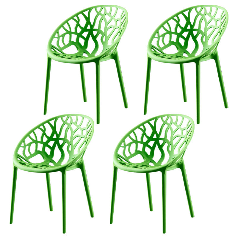 Scandinavian Plastic Dining Chair Cross Back Side Chair with 4 Legs for Home Use Green 4 Piece Set Clearhalo ' kitchen&dining_furn' 'Dining Chairs' 'Dining Tables & Seating' 'dining_chair' 'furn' 'furn_dining_chair' 'Furniture' 'furniture_dining_chair' 'Kitchen & Dining Furniture' 'kitchen' 3542612