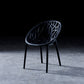 Scandinavian Plastic Dining Chair Cross Back Side Chair with 4 Legs for Home Use Black 1 Piece Clearhalo ' kitchen&dining_furn' 'Dining Chairs' 'Dining Tables & Seating' 'dining_chair' 'furn' 'furn_dining_chair' 'Furniture' 'furniture_dining_chair' 'Kitchen & Dining Furniture' 'kitchen' 3542615
