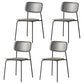 Stackable Side Chair Industrial Open Back Armless Chair for Dining Room Black 4 Piece Set Clearhalo ' kitchen&dining_furn' 'Dining Chairs' 'Dining Tables & Seating' 'dining_chair' 'furn' 'furn_dining_chair' 'Furniture' 'furniture_dining_chair' 'Kitchen & Dining Furniture' 'kitchen' 3542620
