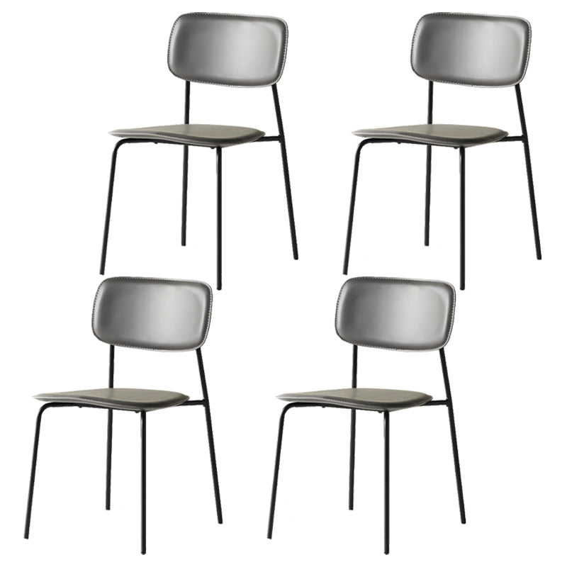 Stackable Side Chair Industrial Open Back Armless Chair for Dining Room Black 4 Piece Set Clearhalo ' kitchen&dining_furn' 'Dining Chairs' 'Dining Tables & Seating' 'dining_chair' 'furn' 'furn_dining_chair' 'Furniture' 'furniture_dining_chair' 'Kitchen & Dining Furniture' 'kitchen' 3542620