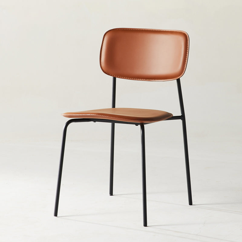 Stackable Side Chair Industrial Open Back Armless Chair for Dining Room Brown 1 Piece Clearhalo ' kitchen&dining_furn' 'Dining Chairs' 'Dining Tables & Seating' 'dining_chair' 'furn' 'furn_dining_chair' 'Furniture' 'furniture_dining_chair' 'Kitchen & Dining Furniture' 'kitchen' 3542628