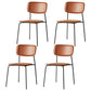 Stackable Side Chair Industrial Open Back Armless Chair for Dining Room Brown 4 Piece Set Clearhalo ' kitchen&dining_furn' 'Dining Chairs' 'Dining Tables & Seating' 'dining_chair' 'furn' 'furn_dining_chair' 'Furniture' 'furniture_dining_chair' 'Kitchen & Dining Furniture' 'kitchen' 3542632