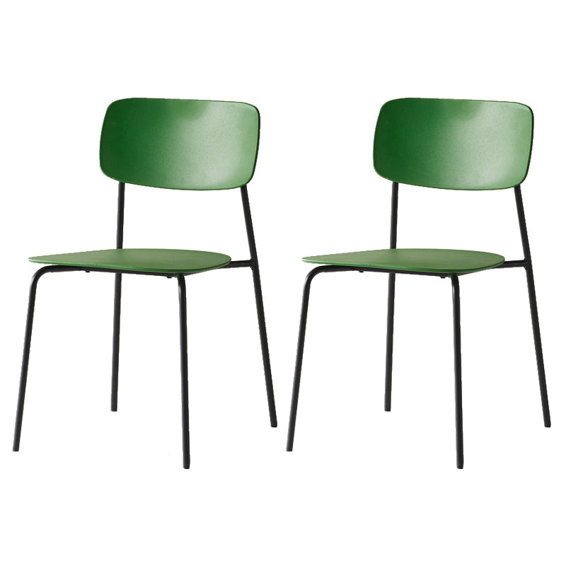 Stackable Side Chair Industrial Open Back Armless Chair for Dining Room Army Green 2 Piece Set Clearhalo ' kitchen&dining_furn' 'Dining Chairs' 'Dining Tables & Seating' 'dining_chair' 'furn' 'furn_dining_chair' 'Furniture' 'furniture_dining_chair' 'Kitchen & Dining Furniture' 'kitchen' 3542642