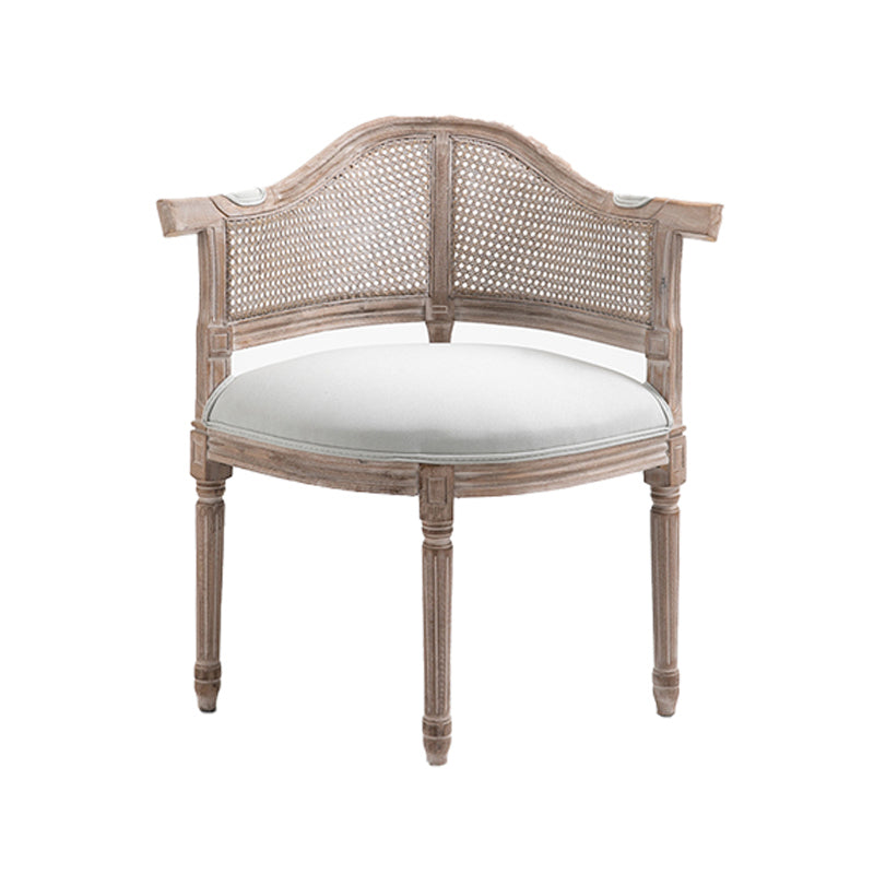 Country Style Wicker Dining Chairs Dining Room Arm Chair With Natural Legs White 1 Piece Clearhalo ' kitchen&dining_furn' 'Dining Chairs' 'Dining Tables & Seating' 'dining_chair' 'furn' 'furn_dining_chair' 'Furniture' 'furniture_dining_chair' 'Kitchen & Dining Furniture' 'kitchen' 3544910