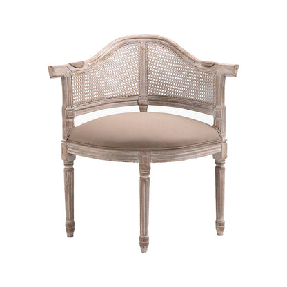 Country Style Wicker Dining Chairs Dining Room Arm Chair With Natural Legs Brown 1 Piece Clearhalo ' kitchen&dining_furn' 'Dining Chairs' 'Dining Tables & Seating' 'dining_chair' 'furn' 'furn_dining_chair' 'Furniture' 'furniture_dining_chair' 'Kitchen & Dining Furniture' 'kitchen' 3544915