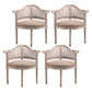 Country Style Wicker Dining Chairs Dining Room Arm Chair With Natural Legs Brown 4 Piece Set Clearhalo ' kitchen&dining_furn' 'Dining Chairs' 'Dining Tables & Seating' 'dining_chair' 'furn' 'furn_dining_chair' 'Furniture' 'furniture_dining_chair' 'Kitchen & Dining Furniture' 'kitchen' 3544920