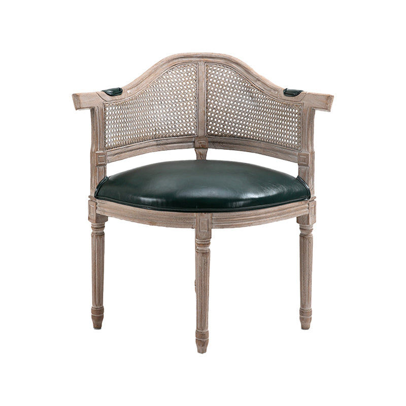 Country Style Wicker Dining Chairs Dining Room Arm Chair With Natural Legs Green 1 Piece Clearhalo ' kitchen&dining_furn' 'Dining Chairs' 'Dining Tables & Seating' 'dining_chair' 'furn' 'furn_dining_chair' 'Furniture' 'furniture_dining_chair' 'Kitchen & Dining Furniture' 'kitchen' 3544931