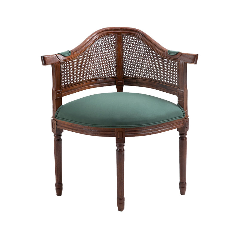 Country Style Wicker Dining Chairs Dining Room Arm Chair With Natural Legs Army Green 1 Piece Clearhalo ' kitchen&dining_furn' 'Dining Chairs' 'Dining Tables & Seating' 'dining_chair' 'furn' 'furn_dining_chair' 'Furniture' 'furniture_dining_chair' 'Kitchen & Dining Furniture' 'kitchen' 3544937