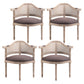 Country Style Wicker Dining Chairs Dining Room Arm Chair With Natural Legs Chocolate 4 Piece Set Clearhalo ' kitchen&dining_furn' 'Dining Chairs' 'Dining Tables & Seating' 'dining_chair' 'furn' 'furn_dining_chair' 'Furniture' 'furniture_dining_chair' 'Kitchen & Dining Furniture' 'kitchen' 3544942