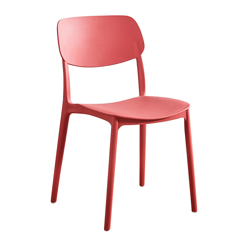 Glam Style Plastic Side Chair Matte Finish Open Back Home Use Dining Chair Clearhalo ' kitchen&dining_furn' 'Dining Chairs' 'Dining Tables & Seating' 'dining_chair' 'Furniture' 'furniture_dining_chair' 'Kitchen & Dining Furniture' 'kitchen' 3564239