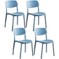 Glam Style Plastic Side Chair Matte Finish Open Back Home Use Dining Chair Blue Set of 4 Clearhalo ' kitchen&dining_furn' 'Dining Chairs' 'Dining Tables & Seating' 'dining_chair' 'Furniture' 'furniture_dining_chair' 'Kitchen & Dining Furniture' 'kitchen' 3564252