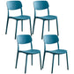 Glam Style Plastic Side Chair Matte Finish Open Back Home Use Dining Chair Peacock Blue Set of 4 Clearhalo ' kitchen&dining_furn' 'Dining Chairs' 'Dining Tables & Seating' 'dining_chair' 'Furniture' 'furniture_dining_chair' 'Kitchen & Dining Furniture' 'kitchen' 3564258