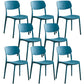 Glam Style Plastic Side Chair Matte Finish Open Back Home Use Dining Chair Peacock Blue Set of 8 Clearhalo ' kitchen&dining_furn' 'Dining Chairs' 'Dining Tables & Seating' 'dining_chair' 'Furniture' 'furniture_dining_chair' 'Kitchen & Dining Furniture' 'kitchen' 3564259