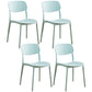 Glam Style Plastic Side Chair Matte Finish Open Back Home Use Dining Chair Green Set of 4 Clearhalo ' kitchen&dining_furn' 'Dining Chairs' 'Dining Tables & Seating' 'dining_chair' 'Furniture' 'furniture_dining_chair' 'Kitchen & Dining Furniture' 'kitchen' 3564260