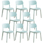 Glam Style Plastic Side Chair Matte Finish Open Back Home Use Dining Chair Green Set of 8 Clearhalo ' kitchen&dining_furn' 'Dining Chairs' 'Dining Tables & Seating' 'dining_chair' 'Furniture' 'furniture_dining_chair' 'Kitchen & Dining Furniture' 'kitchen' 3564261