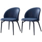 Nordic Metal Armless Dining Chairs Restaurant Open Back Dining Side Chair Navy 2 Piece Set Clearhalo ' kitchen&dining_furn' 'Dining Chairs' 'Dining Tables & Seating' 'dining_chair' 'furn' 'furn_dining_chair' 'Furniture' 'furniture_dining_chair' 'Kitchen & Dining Furniture' 'kitchen' 3564265
