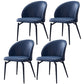 Nordic Metal Armless Dining Chairs Restaurant Open Back Dining Side Chair Navy 4 Piece Set Clearhalo ' kitchen&dining_furn' 'Dining Chairs' 'Dining Tables & Seating' 'dining_chair' 'furn' 'furn_dining_chair' 'Furniture' 'furniture_dining_chair' 'Kitchen & Dining Furniture' 'kitchen' 3564267