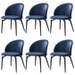Nordic Metal Armless Dining Chairs Restaurant Open Back Dining Side Chair Navy 6 Piece Set Clearhalo ' kitchen&dining_furn' 'Dining Chairs' 'Dining Tables & Seating' 'dining_chair' 'furn' 'furn_dining_chair' 'Furniture' 'furniture_dining_chair' 'Kitchen & Dining Furniture' 'kitchen' 3564269