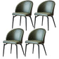 Nordic Metal Armless Dining Chairs Restaurant Open Back Dining Side Chair Blackish Green 4 Piece Set Clearhalo ' kitchen&dining_furn' 'Dining Chairs' 'Dining Tables & Seating' 'dining_chair' 'furn' 'furn_dining_chair' 'Furniture' 'furniture_dining_chair' 'Kitchen & Dining Furniture' 'kitchen' 3564289