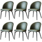Nordic Metal Armless Dining Chairs Restaurant Open Back Dining Side Chair Blackish Green 6 Piece Set Clearhalo ' kitchen&dining_furn' 'Dining Chairs' 'Dining Tables & Seating' 'dining_chair' 'furn' 'furn_dining_chair' 'Furniture' 'furniture_dining_chair' 'Kitchen & Dining Furniture' 'kitchen' 3564290