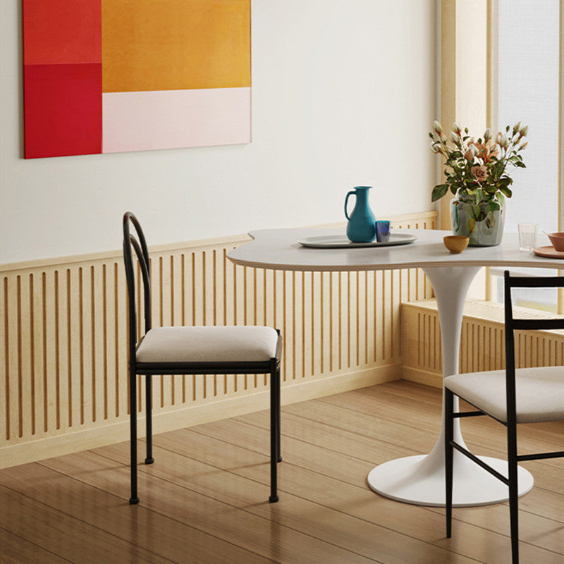 Scandinavian Metal Dining Chair Open Back Restaurant Dining Side Chair Clearhalo ' kitchen&dining_furn' 'Dining Chairs' 'Dining Tables & Seating' 'dining_chair' 'furn' 'furn_dining_chair' 'Furniture' 'furniture_dining_chair' 'Kitchen & Dining Furniture' 'kitchen' 3564296