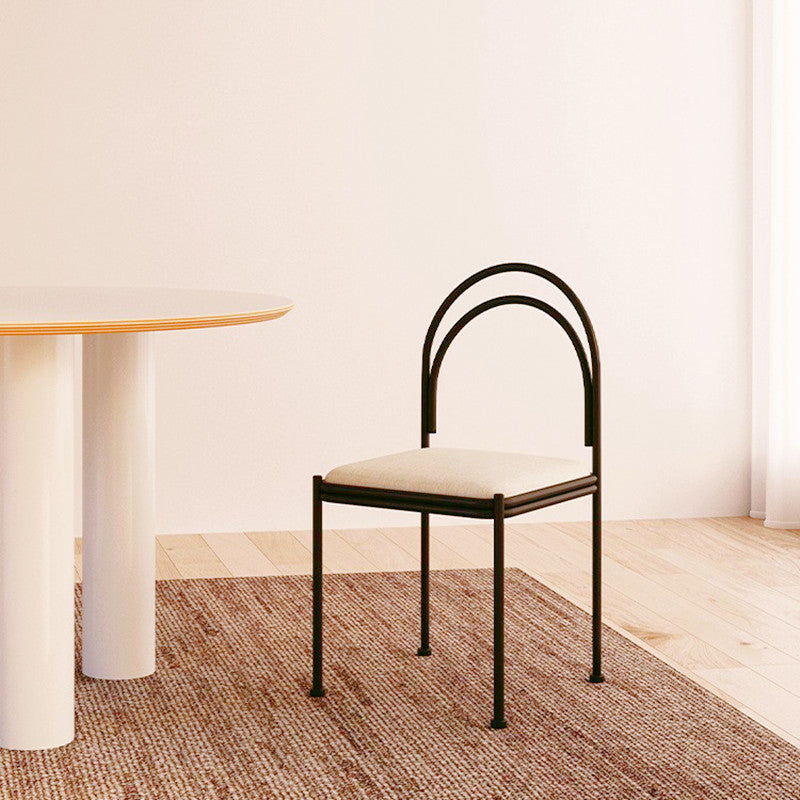 Scandinavian Metal Dining Chair Open Back Restaurant Dining Side Chair Clearhalo ' kitchen&dining_furn' 'Dining Chairs' 'Dining Tables & Seating' 'dining_chair' 'furn' 'furn_dining_chair' 'Furniture' 'furniture_dining_chair' 'Kitchen & Dining Furniture' 'kitchen' 3564297