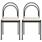 Scandinavian Metal Dining Chair Open Back Restaurant Dining Side Chair Off-White Fabric 2 Piece Set Clearhalo ' kitchen&dining_furn' 'Dining Chairs' 'Dining Tables & Seating' 'dining_chair' 'furn' 'furn_dining_chair' 'Furniture' 'furniture_dining_chair' 'Kitchen & Dining Furniture' 'kitchen' 3564298