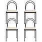 Scandinavian Metal Dining Chair Open Back Restaurant Dining Side Chair Off-White Fabric 4 Piece Set Clearhalo ' kitchen&dining_furn' 'Dining Chairs' 'Dining Tables & Seating' 'dining_chair' 'furn' 'furn_dining_chair' 'Furniture' 'furniture_dining_chair' 'Kitchen & Dining Furniture' 'kitchen' 3564299