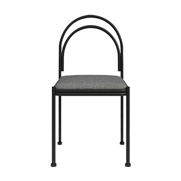 Scandinavian Metal Dining Chair Open Back Restaurant Dining Side Chair Grey Fabric 1 Piece Clearhalo ' kitchen&dining_furn' 'Dining Chairs' 'Dining Tables & Seating' 'dining_chair' 'furn' 'furn_dining_chair' 'Furniture' 'furniture_dining_chair' 'Kitchen & Dining Furniture' 'kitchen' 3564301
