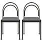 Scandinavian Metal Dining Chair Open Back Restaurant Dining Side Chair Grey Fabric 2 Piece Set Clearhalo ' kitchen&dining_furn' 'Dining Chairs' 'Dining Tables & Seating' 'dining_chair' 'furn' 'furn_dining_chair' 'Furniture' 'furniture_dining_chair' 'Kitchen & Dining Furniture' 'kitchen' 3564303