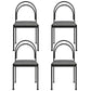 Scandinavian Metal Dining Chair Open Back Restaurant Dining Side Chair Grey Fabric 4 Piece Set Clearhalo ' kitchen&dining_furn' 'Dining Chairs' 'Dining Tables & Seating' 'dining_chair' 'furn' 'furn_dining_chair' 'Furniture' 'furniture_dining_chair' 'Kitchen & Dining Furniture' 'kitchen' 3564305