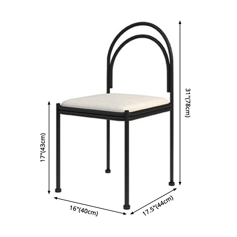 Scandinavian Metal Dining Chair Open Back Restaurant Dining Side Chair Clearhalo ' kitchen&dining_furn' 'Dining Chairs' 'Dining Tables & Seating' 'dining_chair' 'furn' 'furn_dining_chair' 'Furniture' 'furniture_dining_chair' 'Kitchen & Dining Furniture' 'kitchen' 3564306