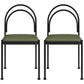 Scandinavian Metal Dining Chair Open Back Restaurant Dining Side Chair Green Leather 2 Piece Set Clearhalo ' kitchen&dining_furn' 'Dining Chairs' 'Dining Tables & Seating' 'dining_chair' 'furn' 'furn_dining_chair' 'Furniture' 'furniture_dining_chair' 'Kitchen & Dining Furniture' 'kitchen' 3564311