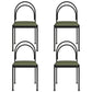 Scandinavian Metal Dining Chair Open Back Restaurant Dining Side Chair Green Leather 4 Piece Set Clearhalo ' kitchen&dining_furn' 'Dining Chairs' 'Dining Tables & Seating' 'dining_chair' 'furn' 'furn_dining_chair' 'Furniture' 'furniture_dining_chair' 'Kitchen & Dining Furniture' 'kitchen' 3564312