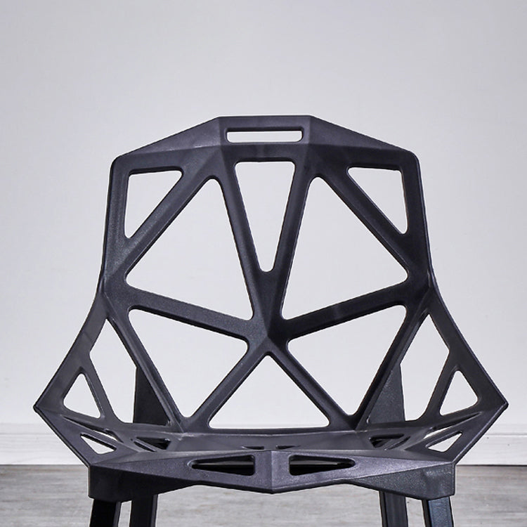 Contemporary Kitchen Plastic Armless Dining chair Cross Back Side Chair for Home Use Clearhalo ' kitchen&dining_furn' 'Dining Chairs' 'Dining Tables & Seating' 'dining_chair' 'furn' 'furn_dining_chair' 'Furniture' 'furniture_dining_chair' 'Kitchen & Dining Furniture' 'kitchen' 3564324