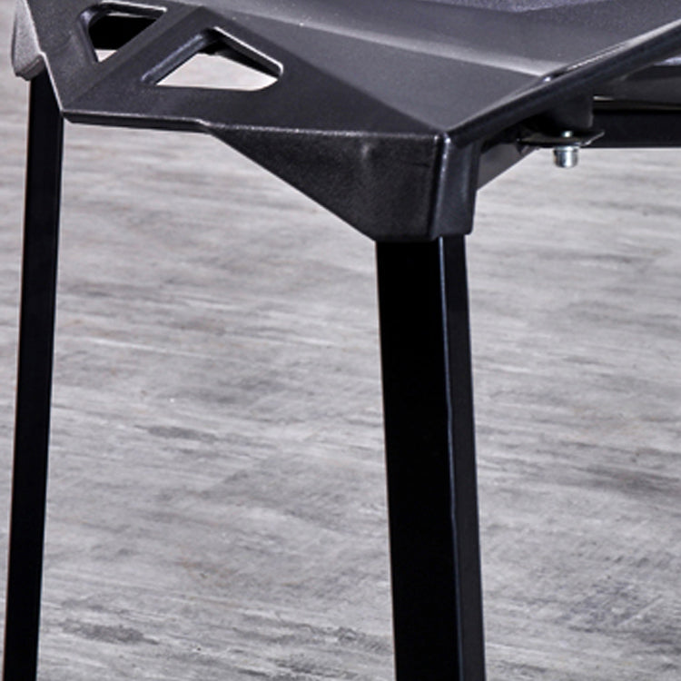 Contemporary Kitchen Plastic Armless Dining chair Cross Back Side Chair for Home Use Clearhalo ' kitchen&dining_furn' 'Dining Chairs' 'Dining Tables & Seating' 'dining_chair' 'furn' 'furn_dining_chair' 'Furniture' 'furniture_dining_chair' 'Kitchen & Dining Furniture' 'kitchen' 3564329